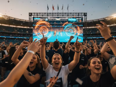 Fans reacting to a successful prediction