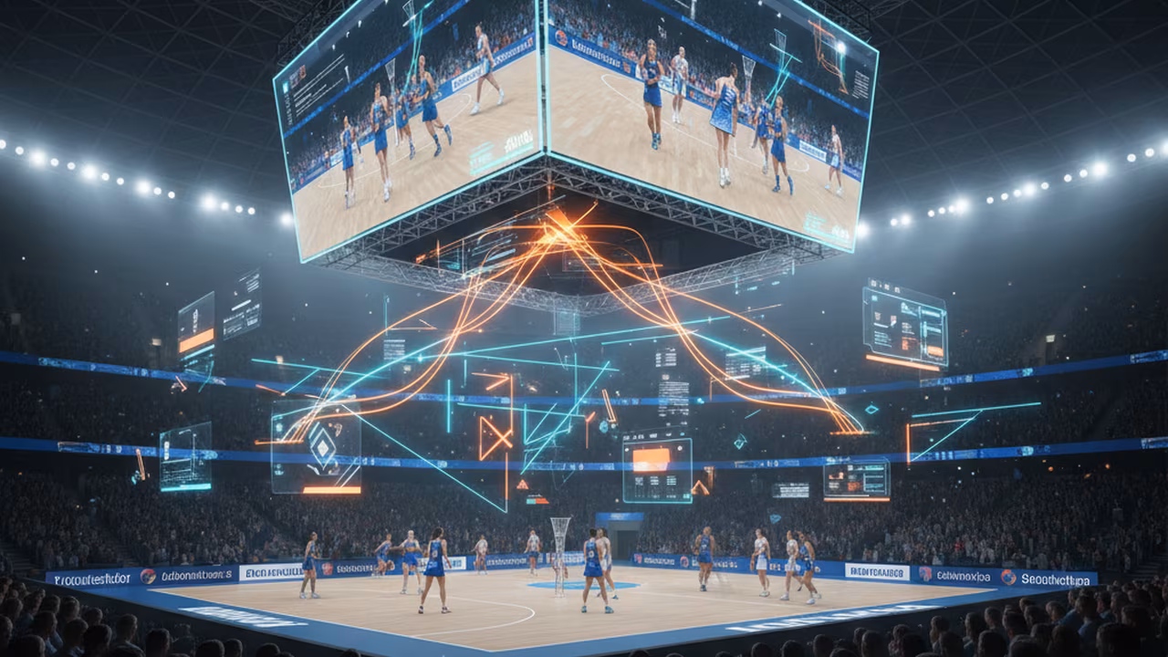 AR overlay on the live match feed