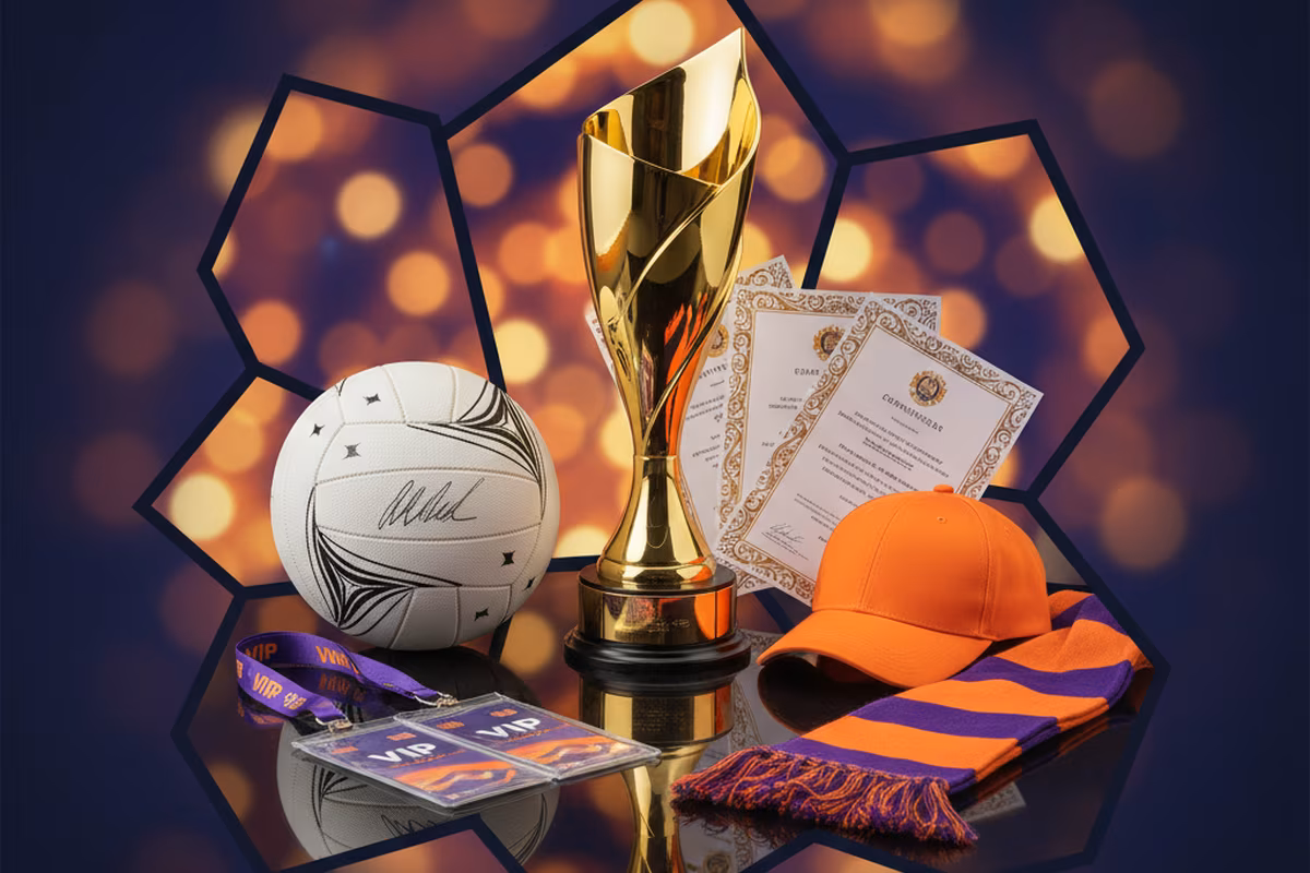 Prize collection laid out for handover